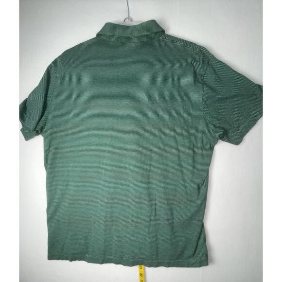 Patagonia Men's Squeaky Clean Polo 52776 Green and Navy Stripe Size XL - Picture 3 of 9